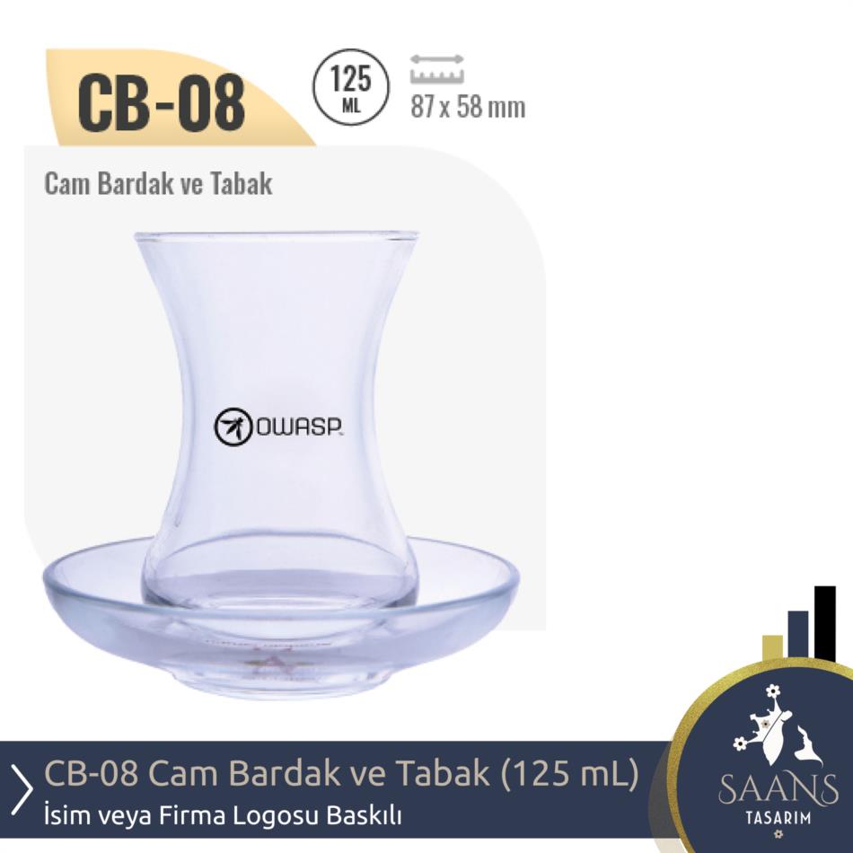 CB-08 - Cam Bardak ve Tabak (125 mL)