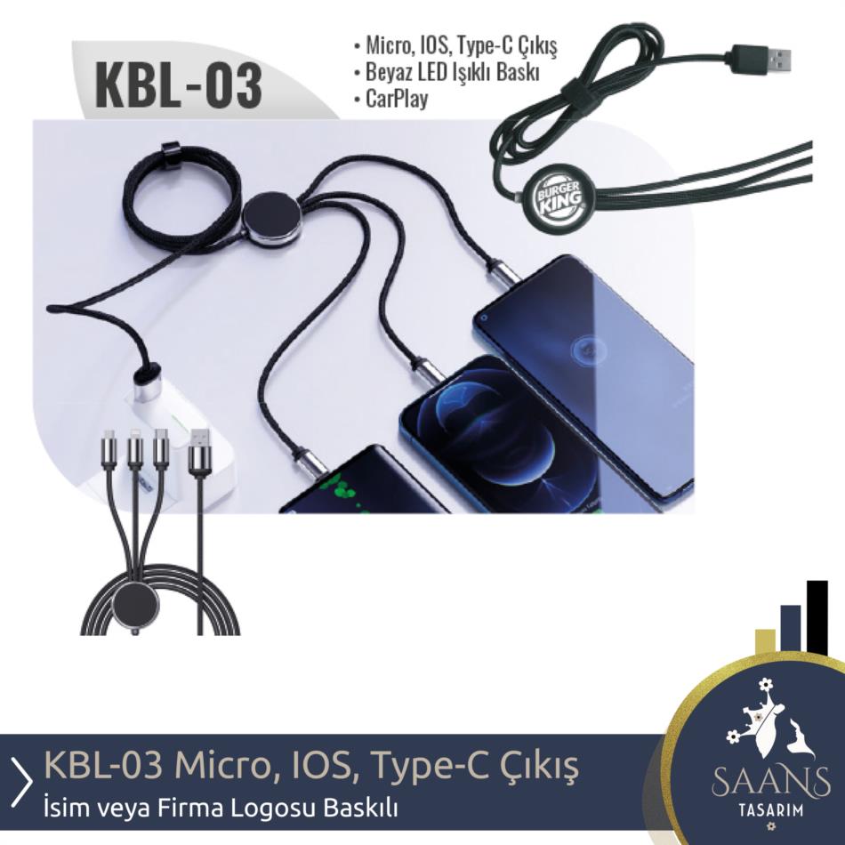 KBL-03 - Micro, IOS, Type-C Çıkış
